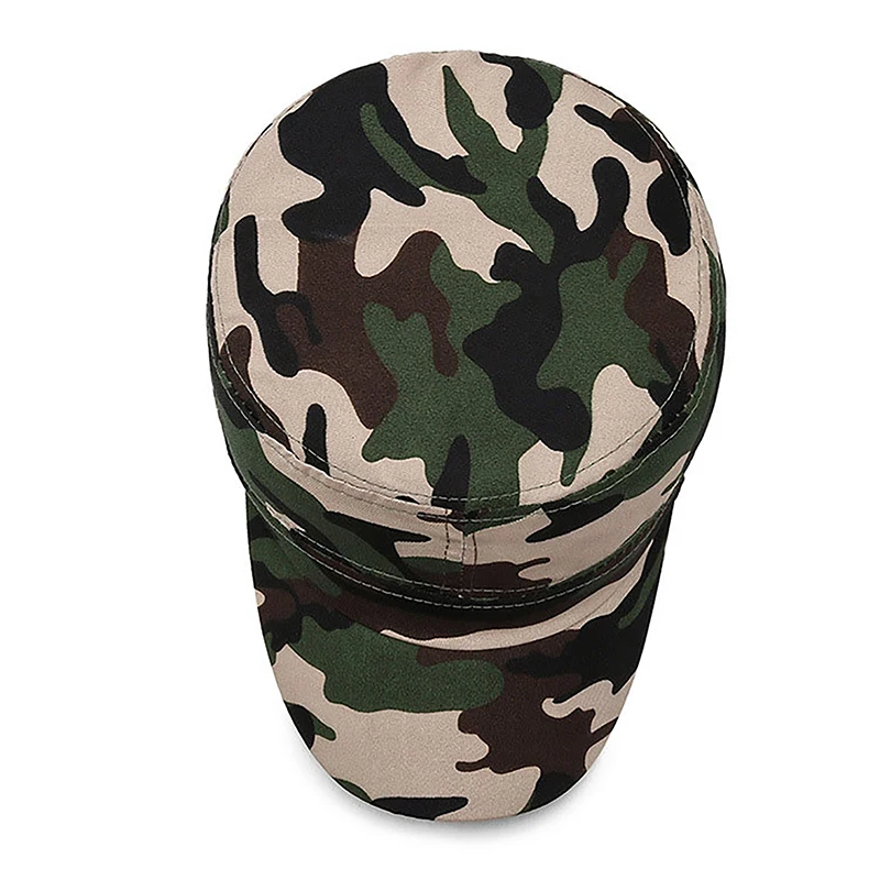 Camouflage Baseball Cap Hat Men Women Tactical Flat Cap Hat Outdoor Sports Camping Hiking Sunhat Hunting Sun Cap Sunscreen