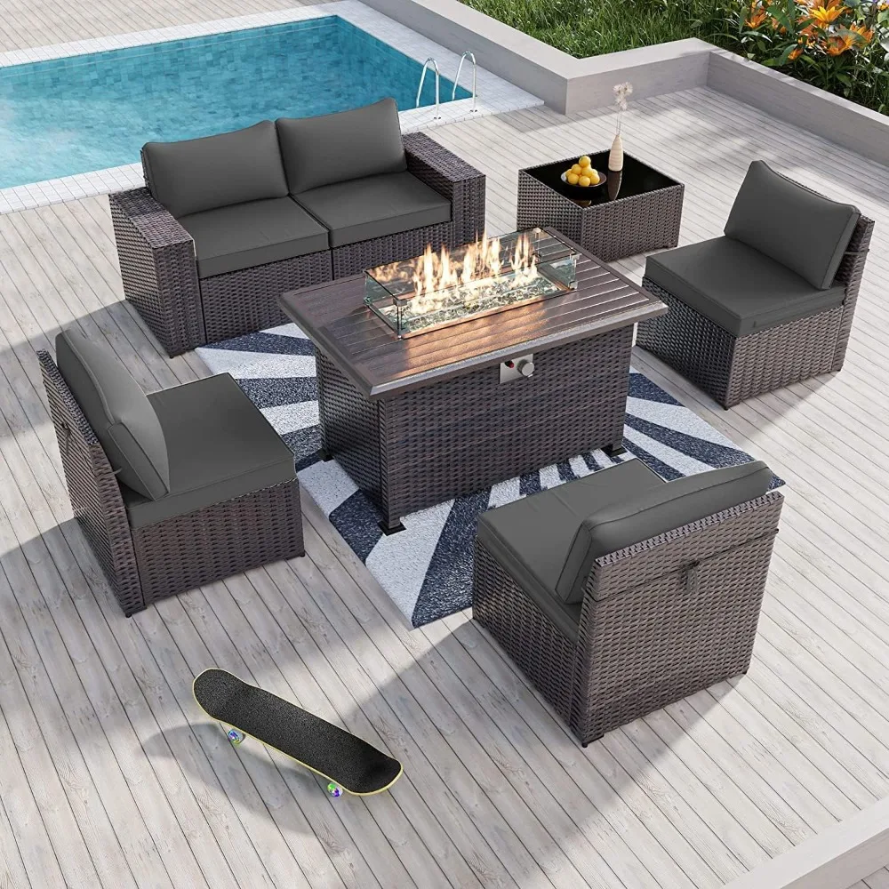 7 PCS Outdoor Patio Furniture Set with 43