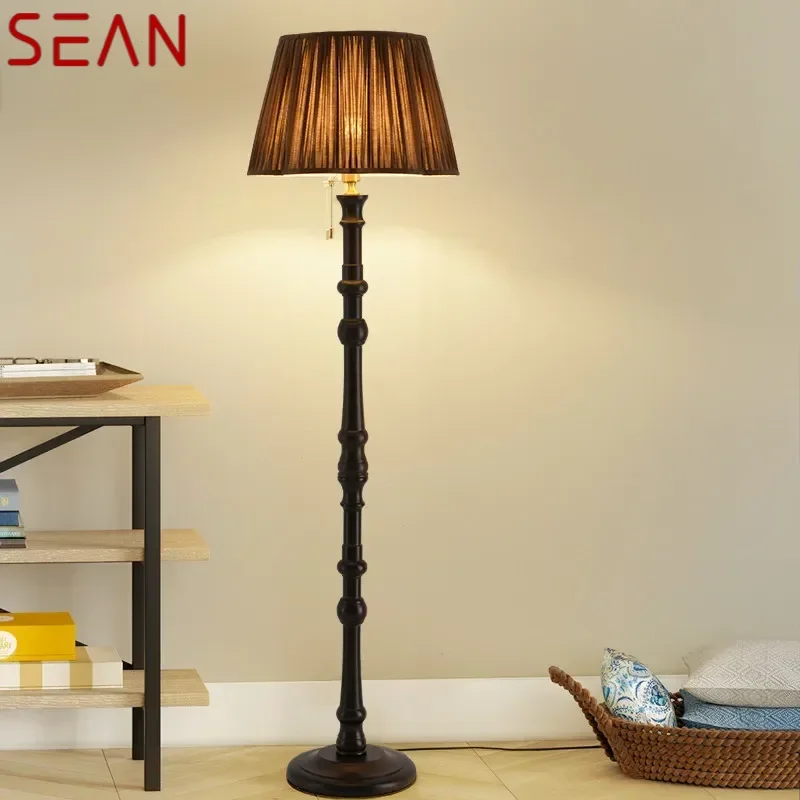 

SEAN Contemporary Luxury Floor Lamp American Retro Art Living Room Bedroom Study Villa Hotel LED Decorative Standing Light