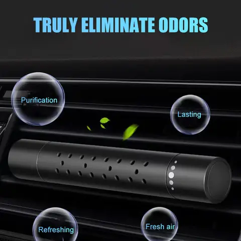 Car Fragrance Custom Vent Clip Cylindrical Essential Oil Car Diffuser Vent Clip with 5 Refill Sticks for Auto Office Kitchen