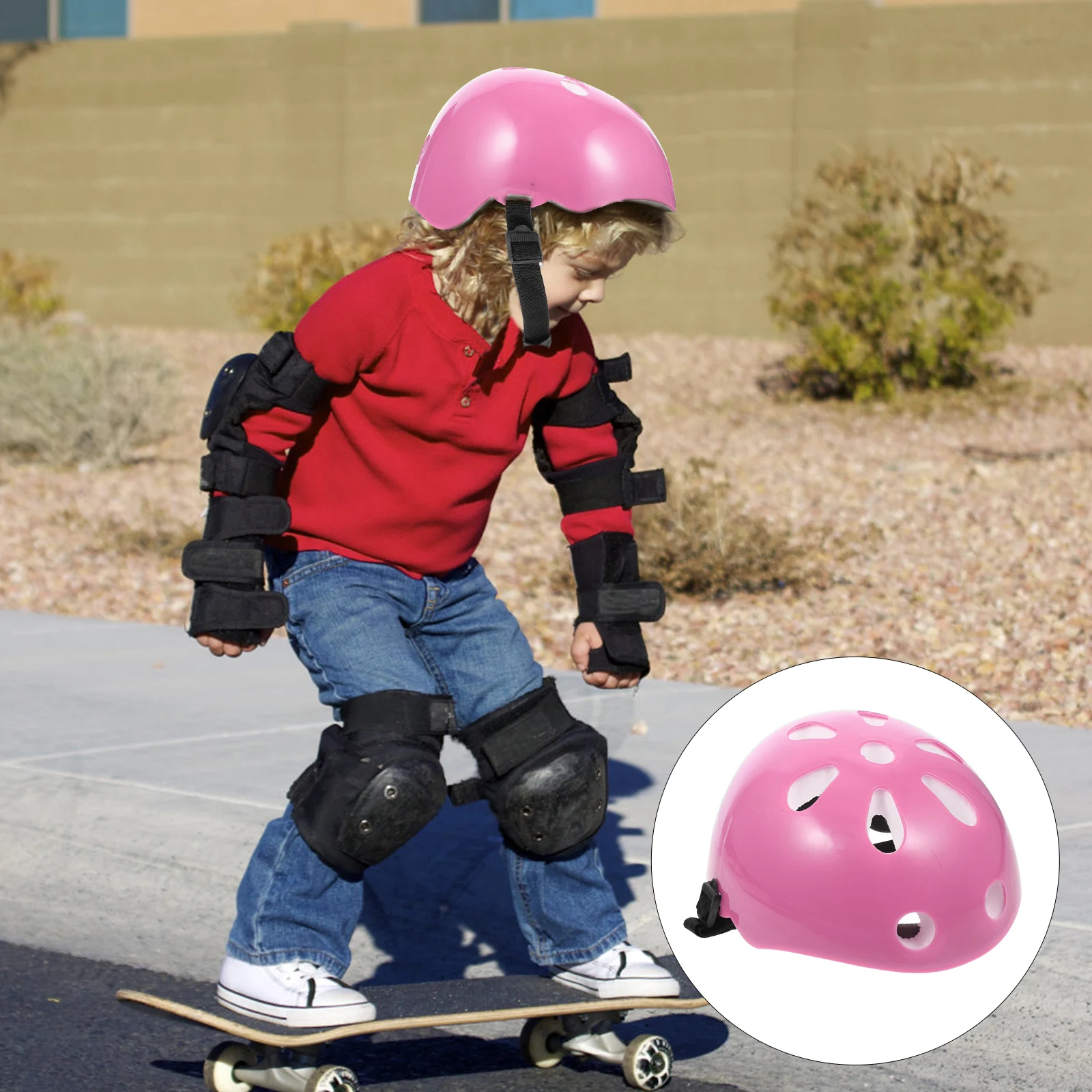 

Kids Bike Children Cycling Sports Adjustable With Air Vents Comfortable Protective Gear For Skateboarding Roller