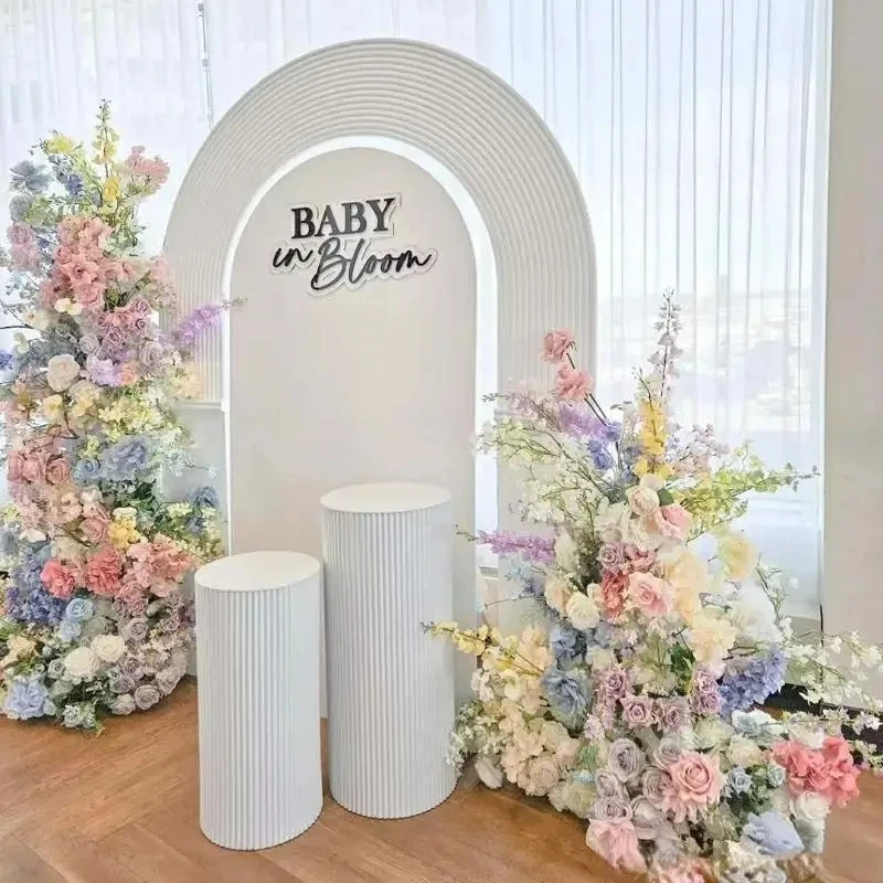 

6pcs Metal Cylinder Buffet Dessert Cupcake Pillar Stand Rack, Wedding Reception Table For Cake Flower Crafts, Food Fruit Display