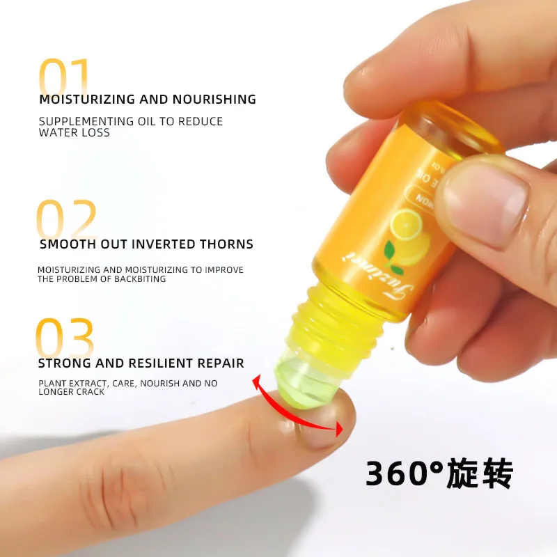 Cura delle unghie olio per unghie olio nutriente olio essenziale Roll-on Anti-collisione pelle morta olio idratante per bordi delle dita 5ml