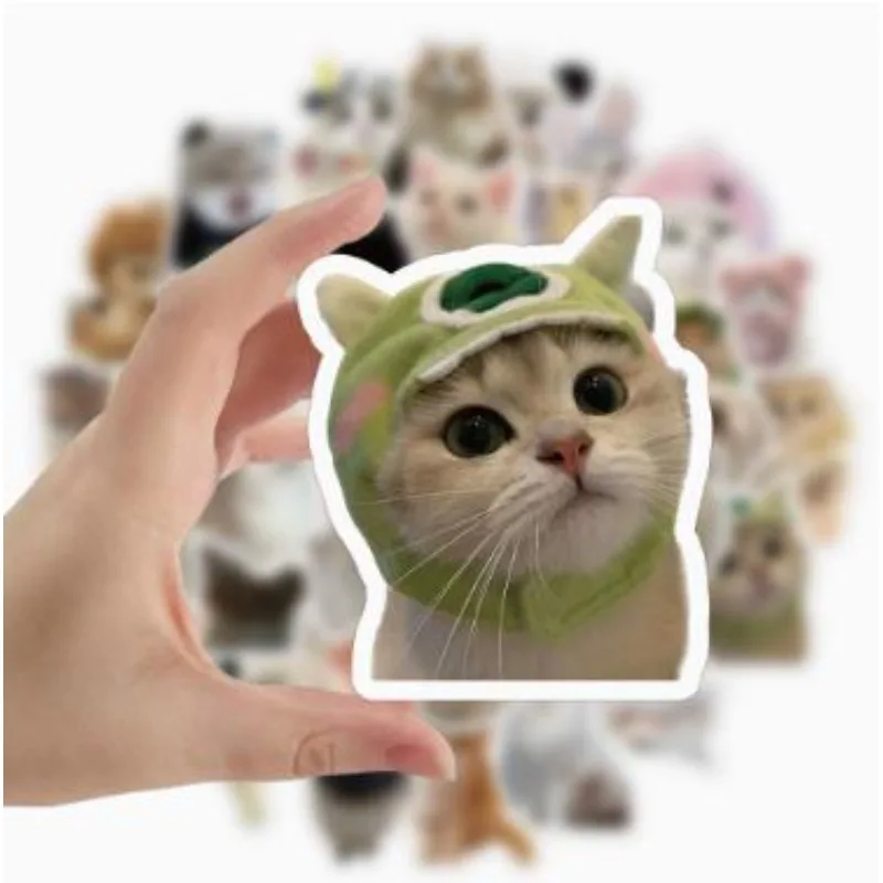 60 zabawnych naklejek, urocze naklejki z kotami, naklejki DIY, do scrapbookingu, na telefon, do bagażu, na deskorolkę, wodoodporne naklejki winylowe