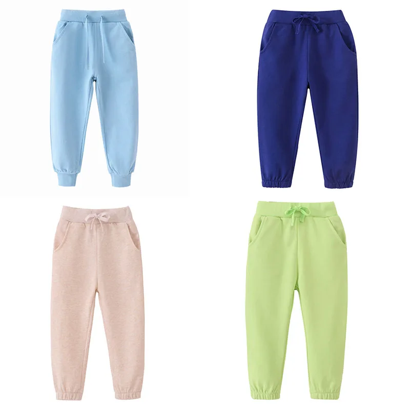 

2-7T Solid Baby Sweatpants Autumn Hot Selling New Boys Girl Trousers Pants Hot Selling Drawing Clothes Pants Boys Kids Wear