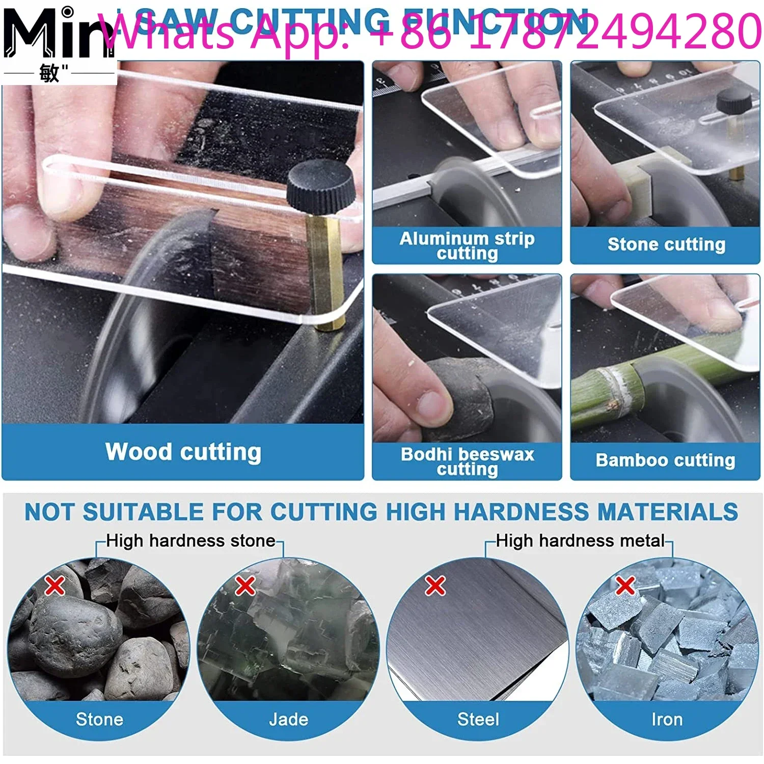 Mini Multifunctional Saw Electric Desktop Woodworking Cutting & Grinding Tool