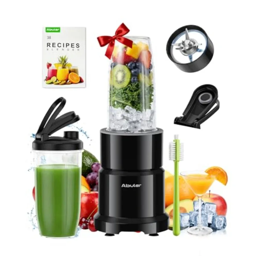 

Blender for Smoothie, 1200W Personal Blender for Shake and Smoothies for Kitchen with 2 No-BPA 20oz Portable Cups, Single Serve