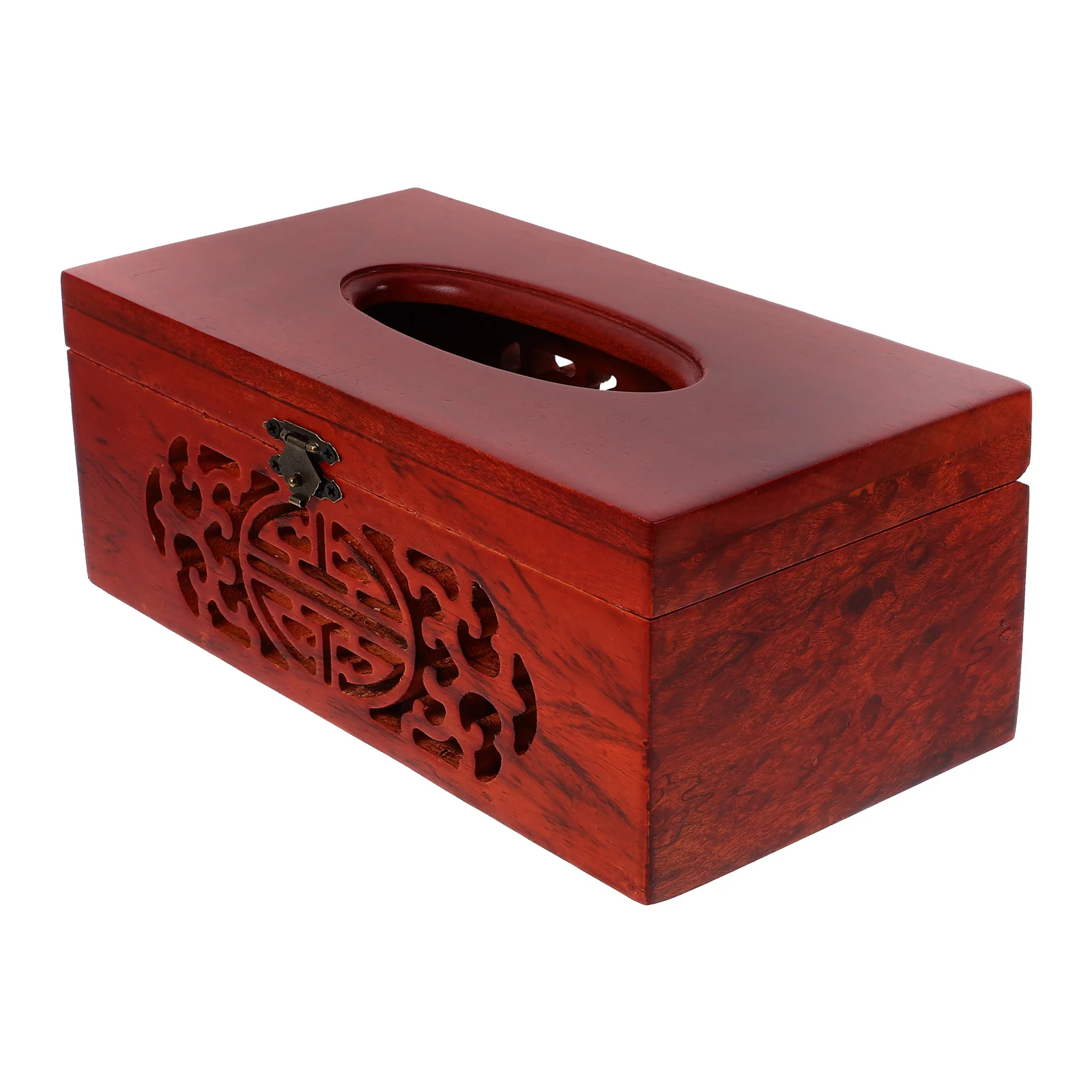 

Wooden Tissue Box Cover Retro Design Large Capacity for Home Office Bathroom Napkin Storage Holder Desktop Decorative Tissue
