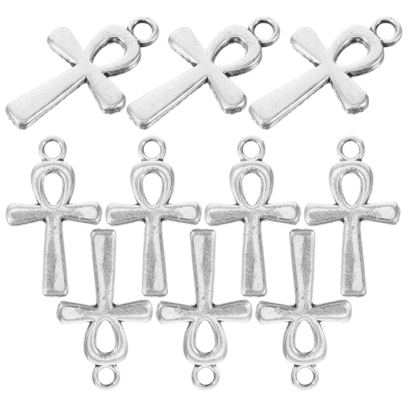 

10 Pcs Cross Pendant Diy Charms Small Manual Crosses for Jewelry Making Alloy Craft