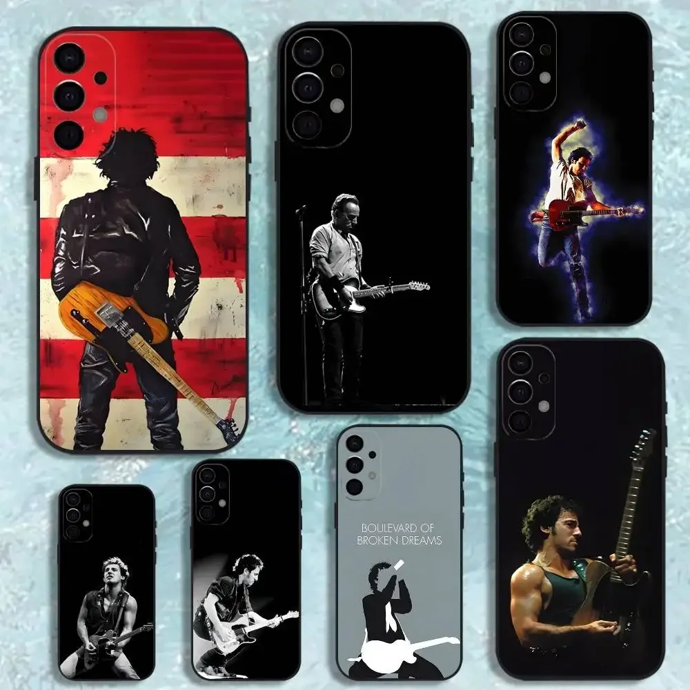 

Rock Singer B-Bruce Springsteen Phone Case For Samsung S25,S24,S21,S22,S23,S30,Ultra,S20,Plus,Fe,Lite,Note,10,9,5G Black Cover