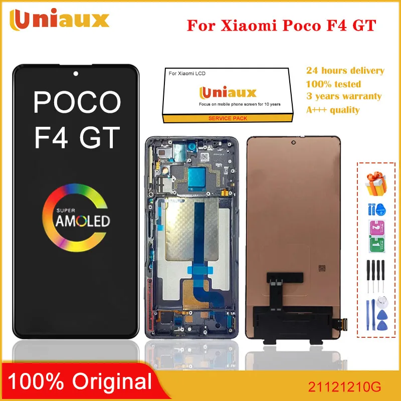 

6.67'' Original For Xiaomi Poco F4 GT Screen LCD Display Screen Digitizer Assembly For POCO F4 GT 21121210G Display Touch Screen