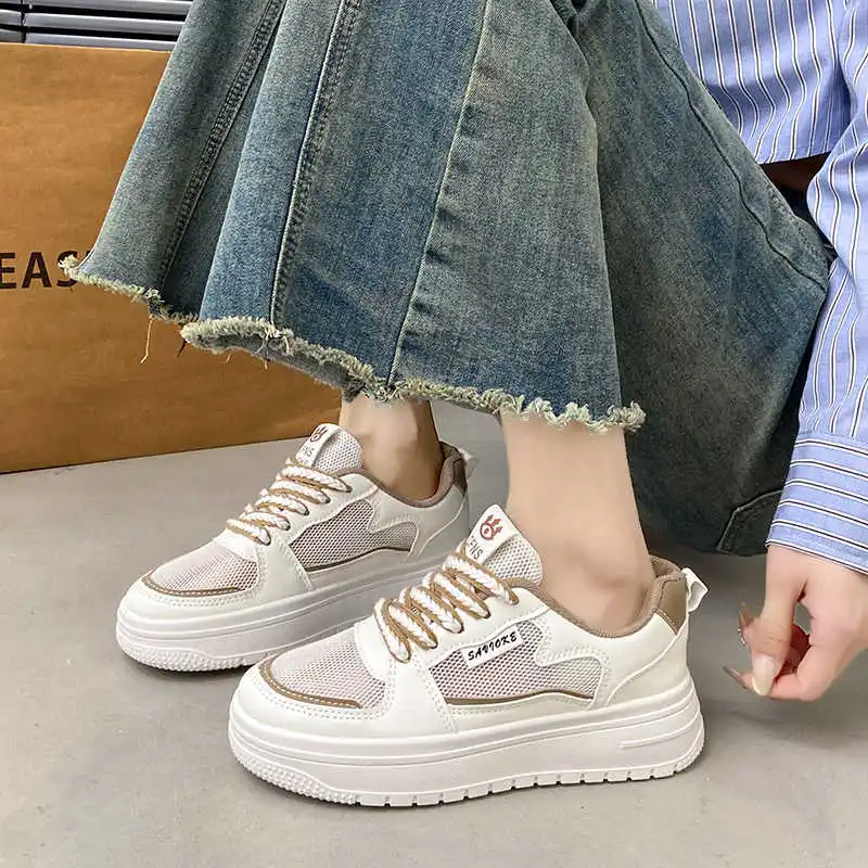 Женские скейтбордические туфли с завязками и круглым носком, массивные свадебные туфли для невесты, коньки для кроссовок, спортивные ботинки, спасательные показы