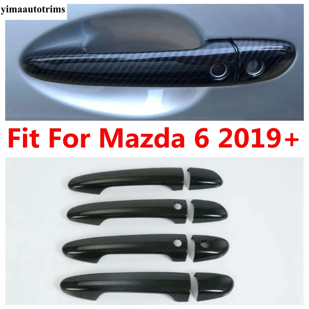 

Car Outer Door Handle Protection Decorative Sequins Cover Trim For Mazda 6 2019 - 2024 Carbon Fiber Accessories Exterior Kit