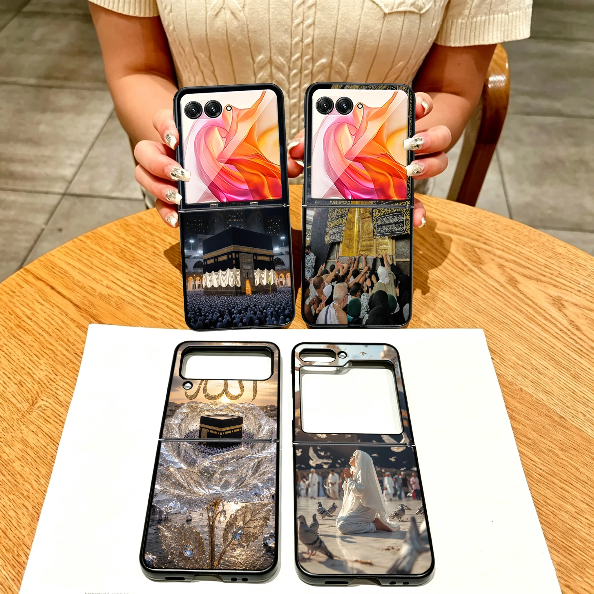 Holy Mosque Makkah Phone Case For Samsung Z Flip 6 7 5G Galaxy Z Flip 5 3 4 5G Z Fold 8 Shockproof Hard Cover TPU Capa Soft