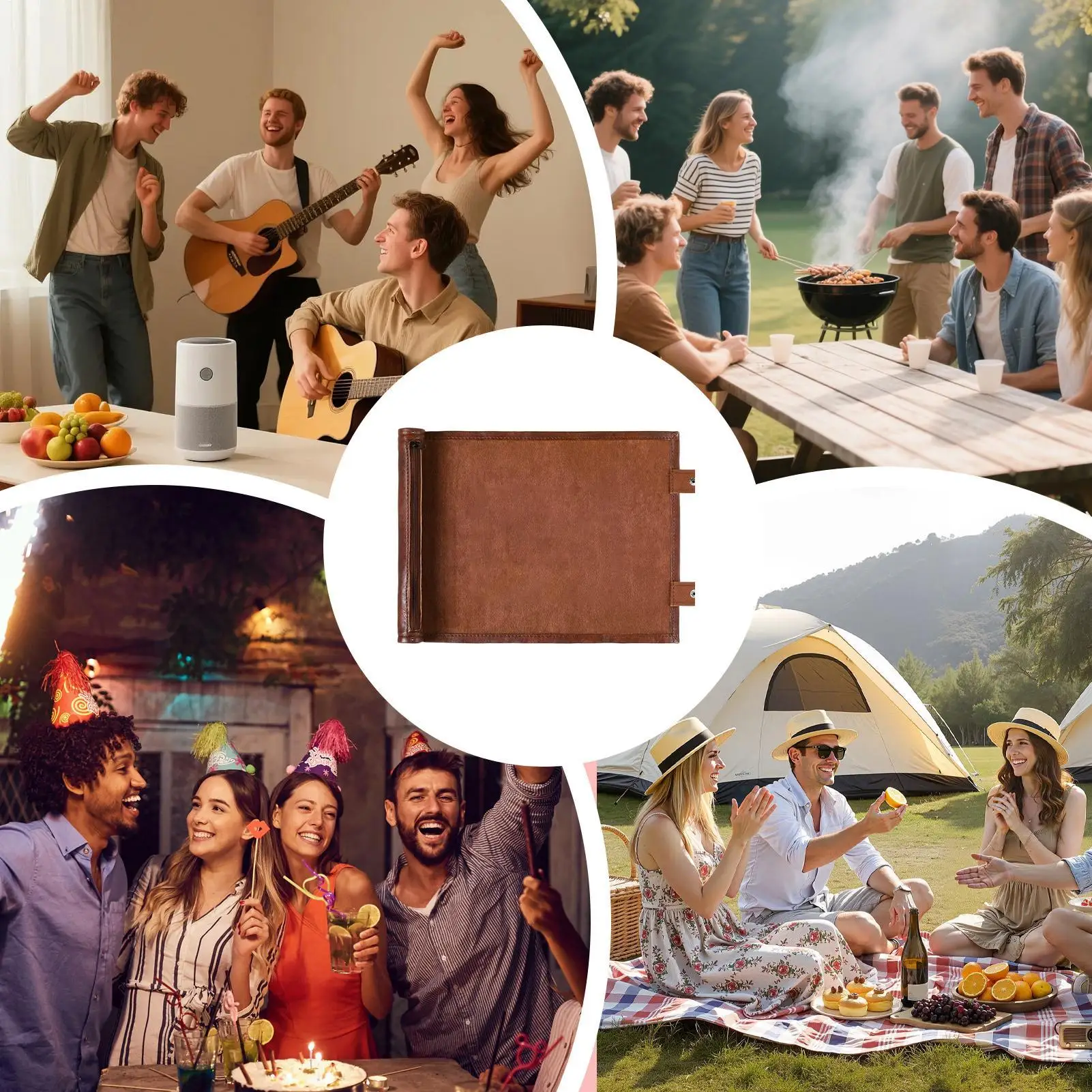 

Dice Mat PU Leather Folding Portable Storage Dice Holder Tray For Board Game For Gamers Enthusiasts Board Games Home Daily