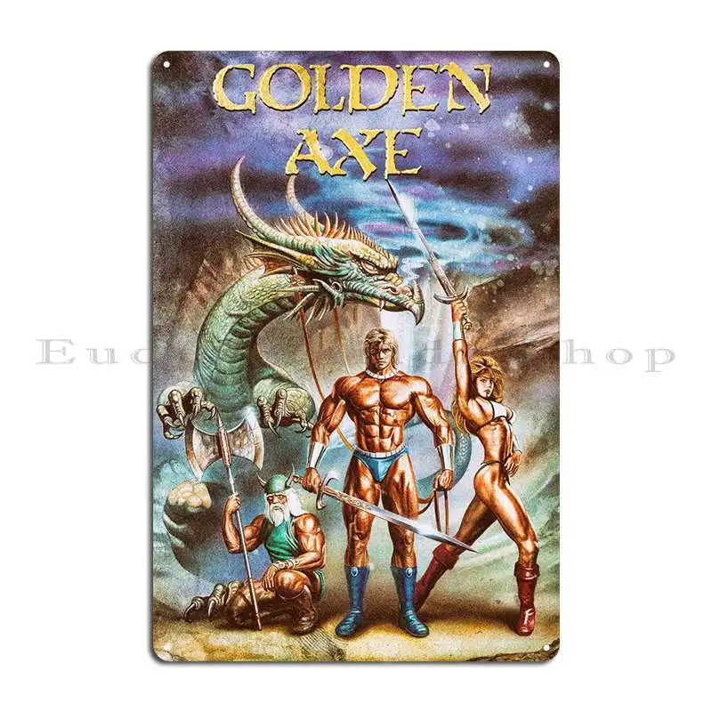 Rtero Gaming Golden Axe Metal Plaque Poster Garage Wall Decor Custom Pub Club Tin Sign Poster