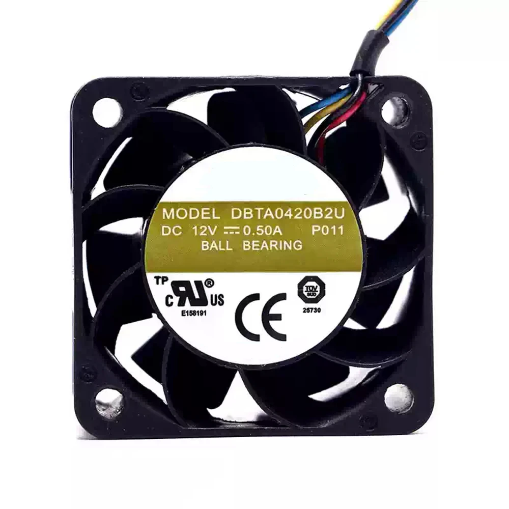 

DBTA0420B2H DC 12V 0.38A 4CM 4020 40mm*40mm*20mm Dual Ball Bearing Cooling Fan