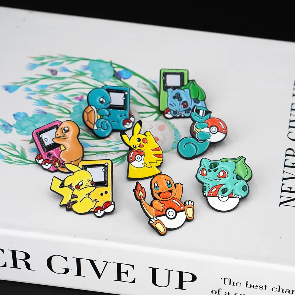 8-pcs-pokemon-dos-desenhos-animados-metal-esmalte-pinos-charmander-squirtle-broche-bonito-pikachu-emblemas-denim-camisa-lapela-pino-joias-accessorie