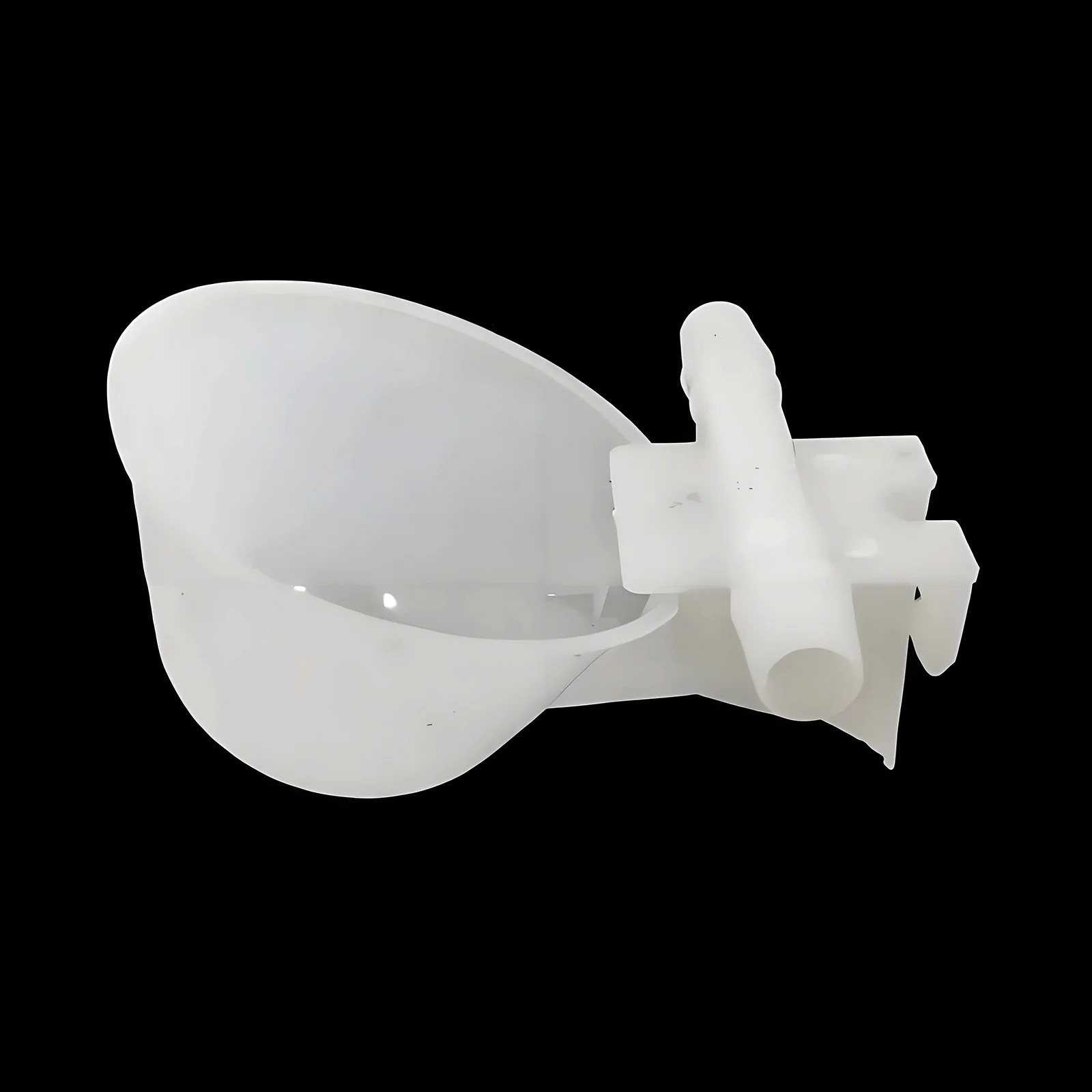 100Pc White Bird Drinking Bowl Chicken Cage Style Drinking Semi Bowl Automatic Poultry Bird Cage Accessories
