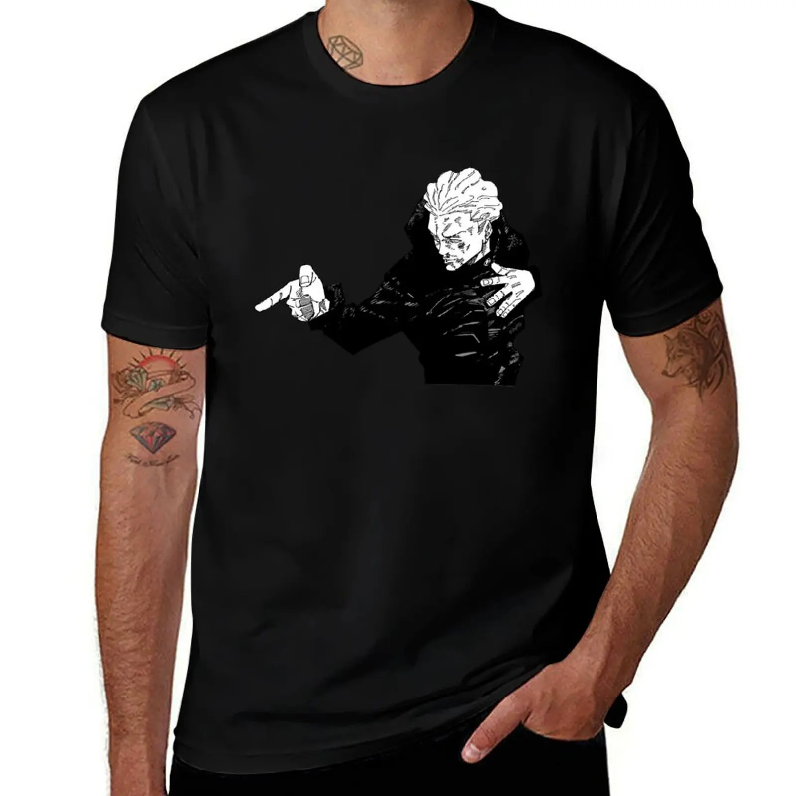 

kinji manga T-Shirt customizeds oversized sublime Men's cotton t-shirt