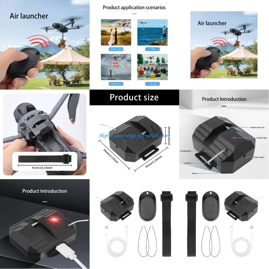 

U2JE Quadcopter Delivery Module Waterproof Construction Type C Charging Easy Mount