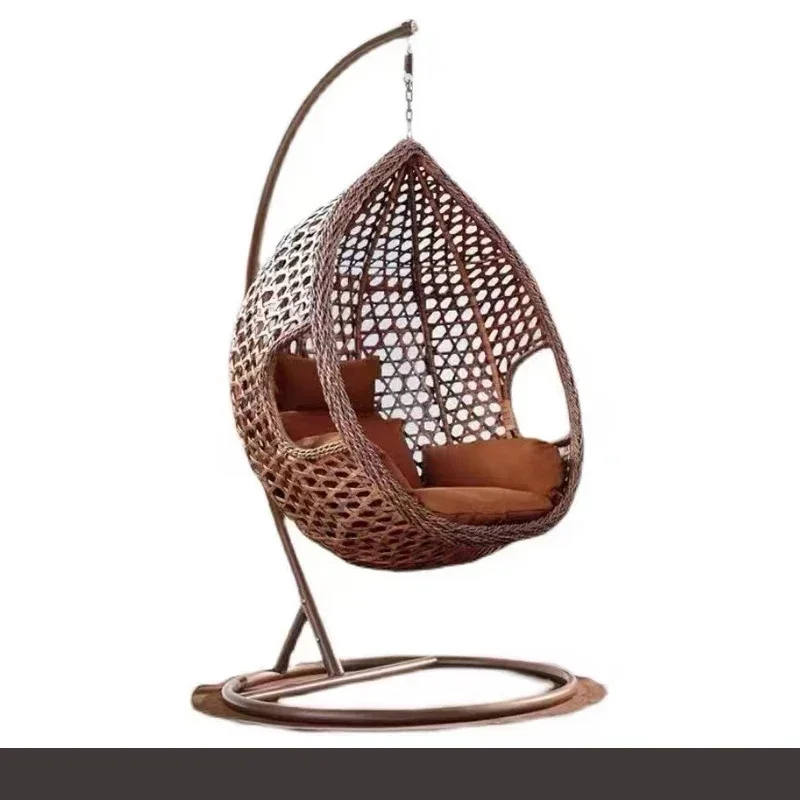 

Customized Modern Minimalist Outdoor Fashion Processing Rattan Woven Courtyard Swing Hanging Basket