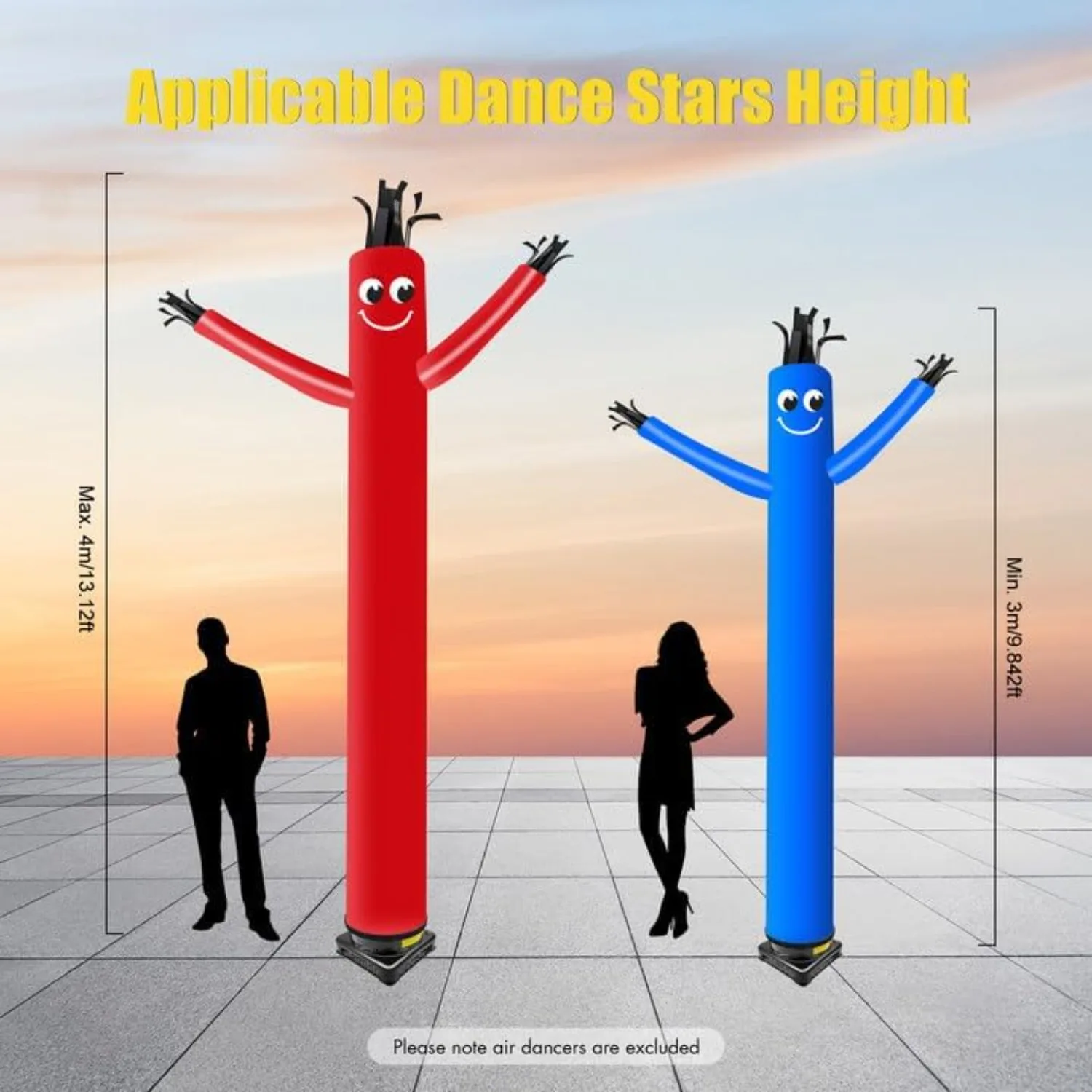 

110V Blower Fan Inflatable Tube Man, 370W High Speed Fan Wind Tube Man Puppet, 1.8m Inflatable Fly Guy Air Blower for Outdoor