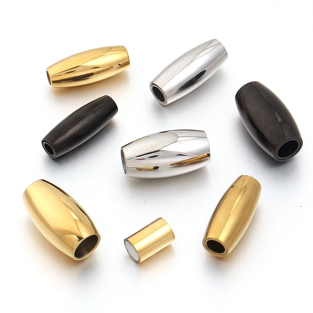 2 Stück 3 4 5 6 mm Edelstahl-Magnetverschlüsse für Armbänder, Halsketten, Lederkordeln, Magnetverschluss für DIY-Schmuckherstellungszubehör – Detail 7
