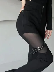 Pants Women Sexy Flare Design Hotsweet Fashion High Street Korean All-match Full Length Casual Spring Autumn Mujer Solid Basic