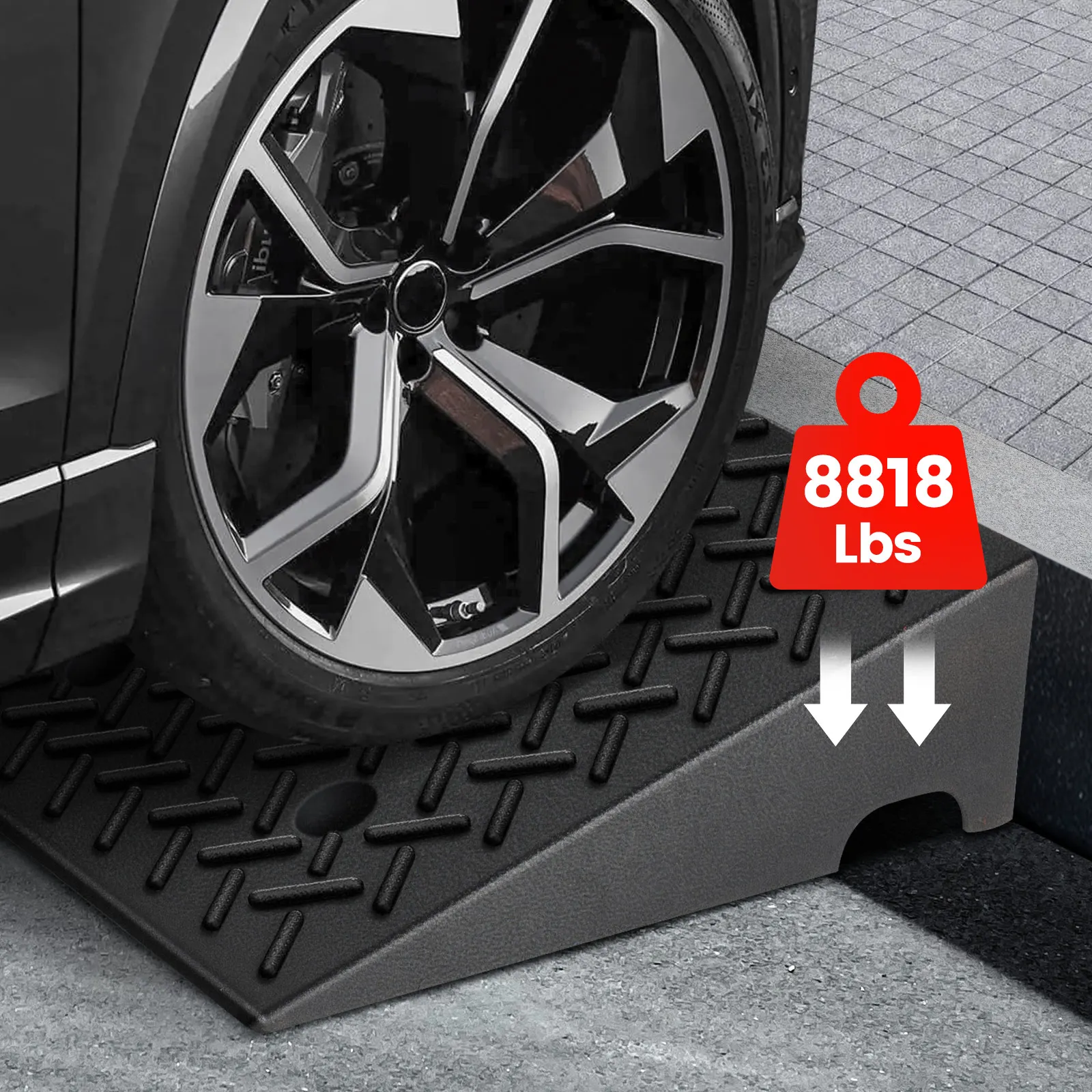 

Rubber Driveway Portable Triangular Driveway Ramps Residential Area Roadside Ramps School Threshold Garage Threshold Curb Ramp