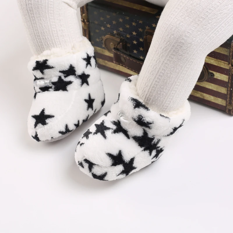 0-18M Snow Boots Winter Baby Fashion Warm Boots Boy Girl Cartoon Printed Boots Baby Villus Warm Boots