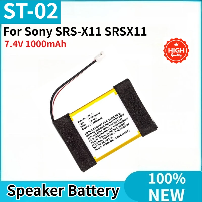 

7.4V 1000mAh High Quality Speaker Battery ST-02 For Sony SRS-X11 SRSX11 Brand New Replacement Battery