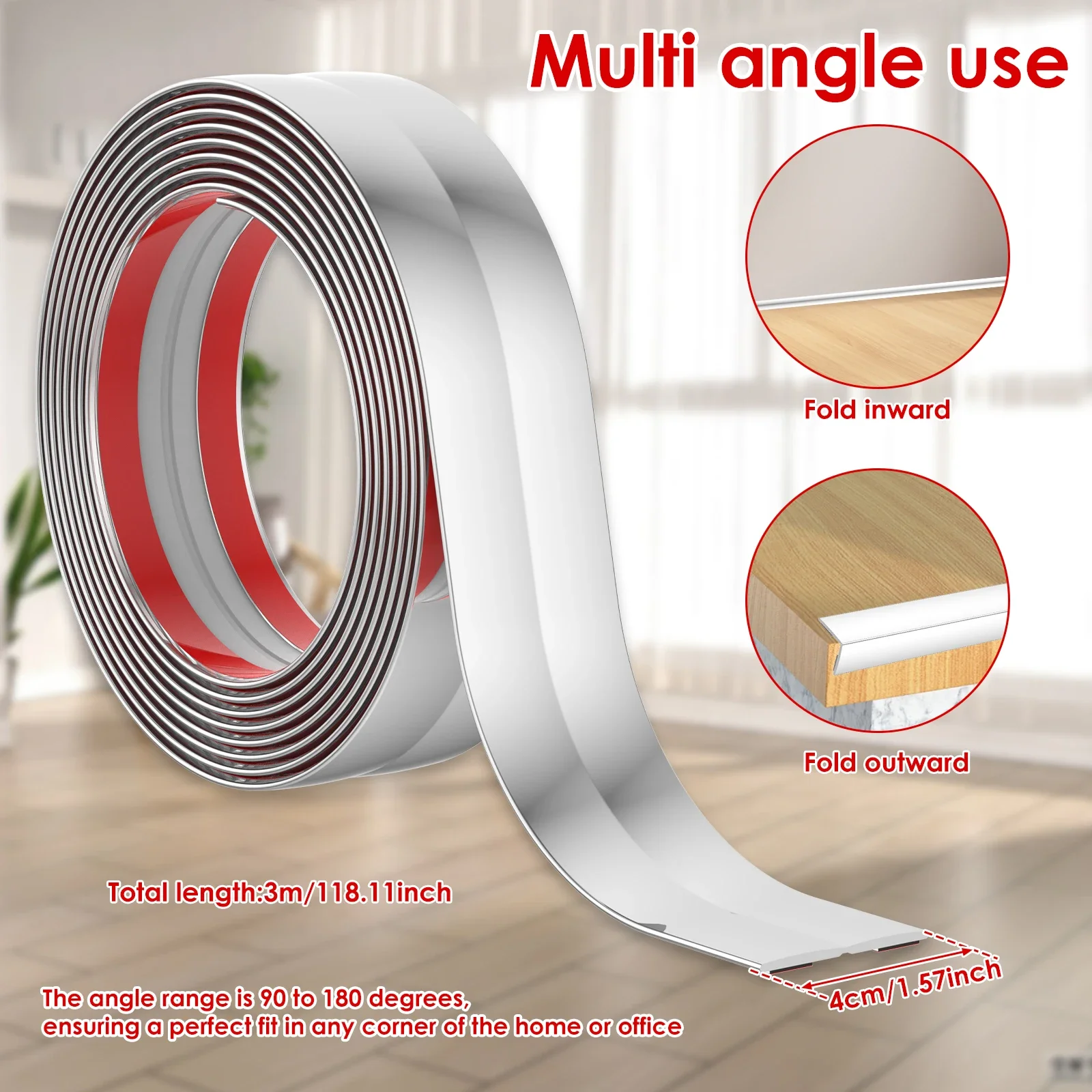 3M/9.84ft Table Edge Guard Self Adhesive Furniture Corner Protector Strip Waterproof Baby Child Anti-collision strip