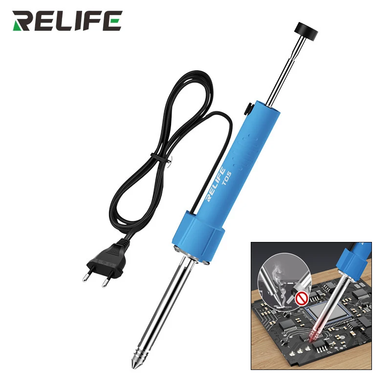 RELIFE TO5 مسدس ديسولديرينغ كهربائي 30 وات 380 ° مضخة مصاصة لحام C، شفط قوي، انتعاش تلقائي لإصلاح هاتف PCB