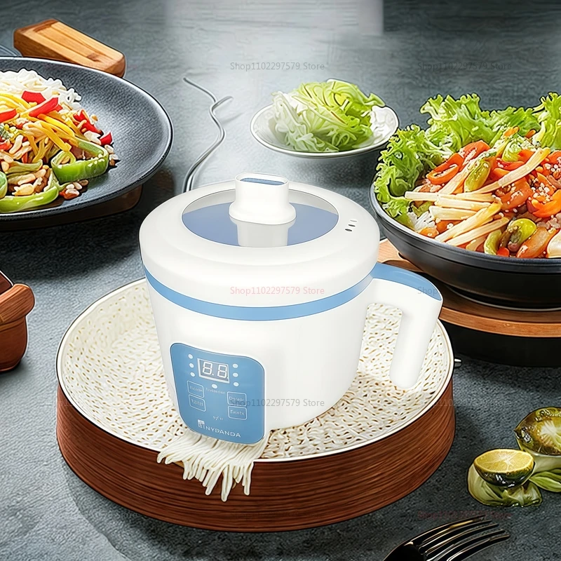 Elektrischer Hot-Pot-Kocher für 1–2 Personen, antihaftbeschichtet, multifunktionaler Suppe, Eierkocher, kompakter elektrischer Reiskocher für Zuhause