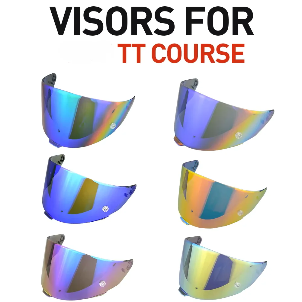 

For TT COURSE TTC Helmet Accessories Replacement Windshield Electroplated Lens,Sun Shield Lens, Óculos, Acessórios