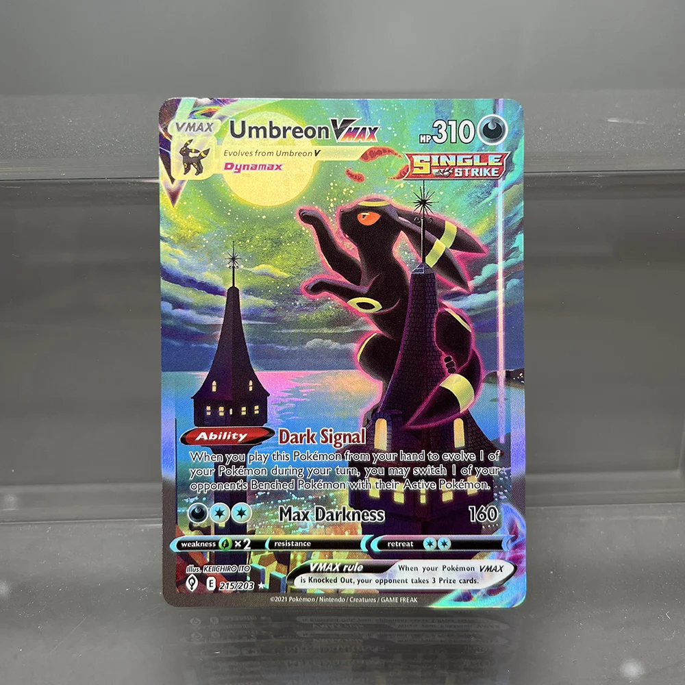 PKM Holographic Cards Umbreon Charizard Palkia Cards Collection PTCG Proxy Cards Brilliant Stars Toys Gifts