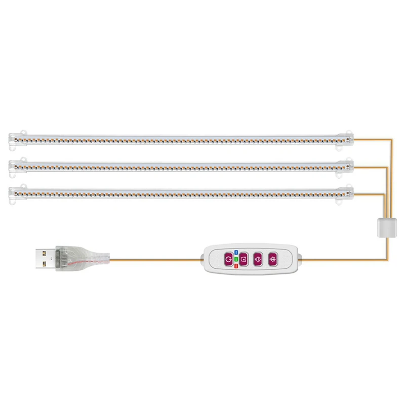 

Sunlight Plant Grow Light Full Spectrum USB LED Grow Light Strips 5V Dimmable Growing Lamp With Timer For Grow Light