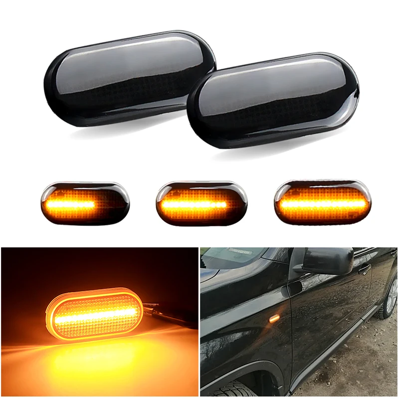 2PC Led Dynamic Turn Signal Light Side Marker Fender Sequential