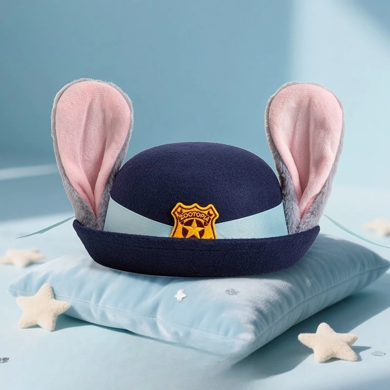 

Cute Judy Hopps Plush Hat Summer Zootopia Inspired Style Cap, Breathable Soft Adjustable Outdoor Sun Protection Birthday Gift