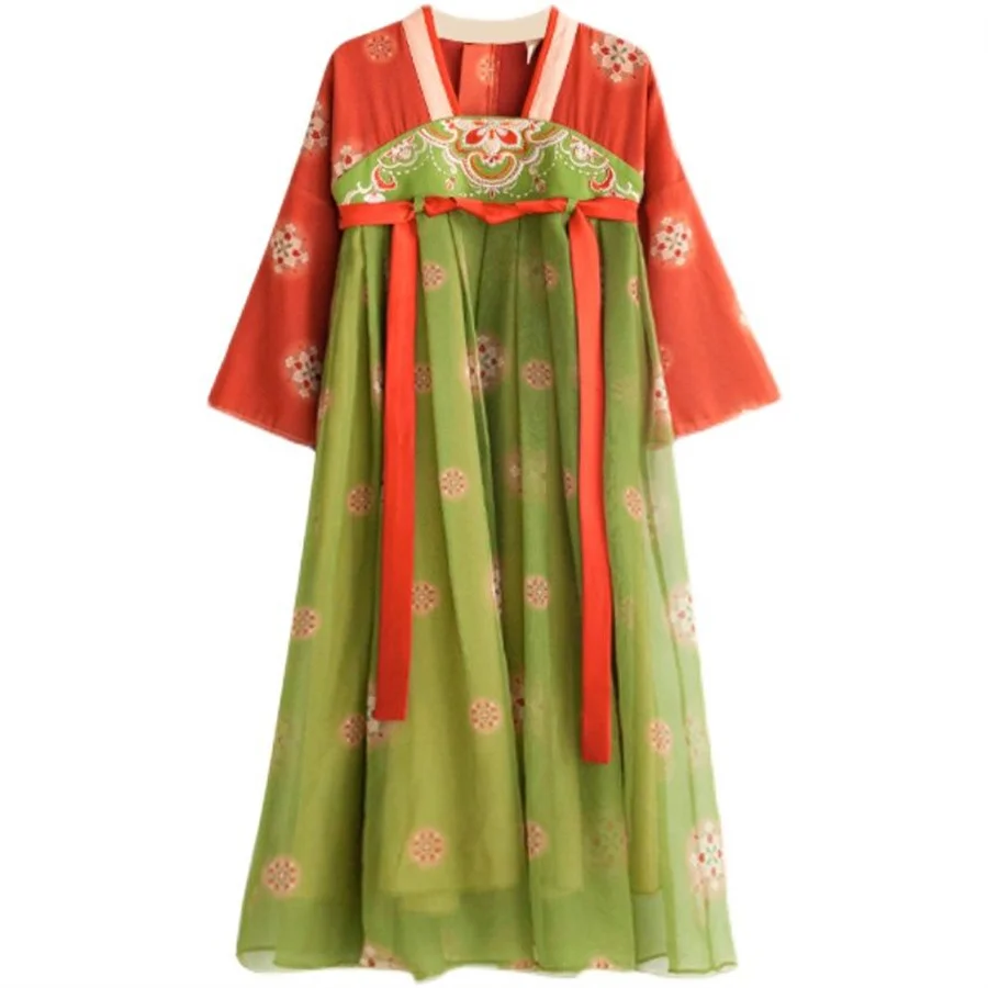 Costume Hanfu traditionnel chinois de prairie pour enfants, robes de fille brodées mignonnes, robe de scène de fête, nouveau, été