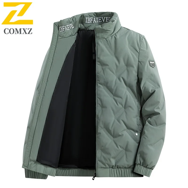 

Мужской зимний пуховик с цветными блоками, утолщенная теплая съемная шапка, дизайнерский плащ для путешествий на открытом воздухе, мужская свободная стеганая одежда