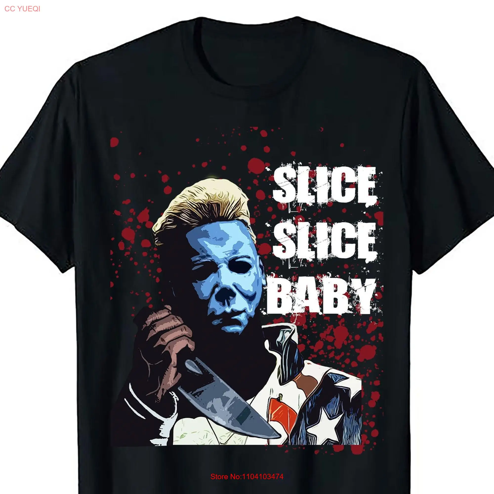 Nightmare Funniest Horror Movie Run Comedy Halloween Slice Baby T Shirt long or short sleeves