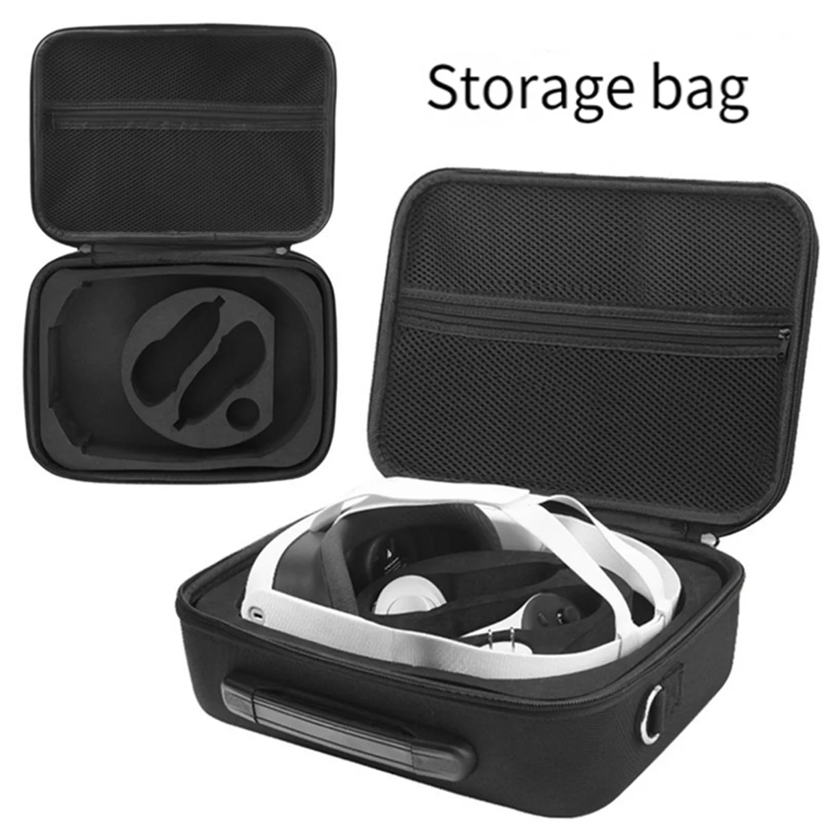 AU47-Carrying Case for Meta Quest 3 for BOBOVR M3 PRO Elite Strap Protective Bag Hard Shell Case for Travel and Storage