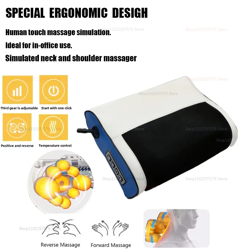 

Многофункциональный портативный функциональный массажер для шеи и плеч с горячим компрессом, инструмент для разминания спины, устройство для массажа глубоких тканей