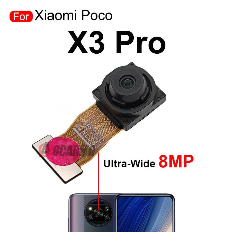 Front And Rear Big Mian Back Macro UltraWide Camera For Xiaomi POCO X3 Pro X3Pro Depth Cameras  Repair Replacement Parts