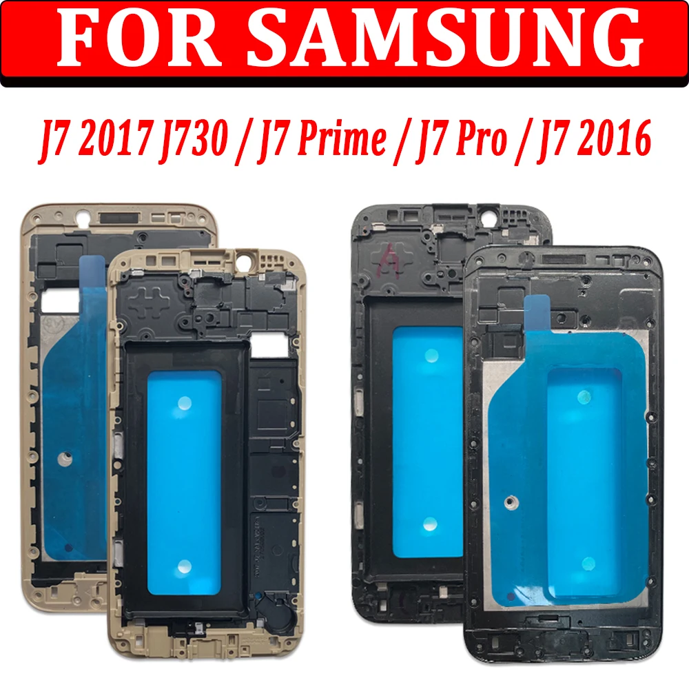 NEW Housing LCD Frame For Samsung J7 2017 J730 J7 Prime J7 Pro J7 J710 2016 Front Housing Middle Faceplate