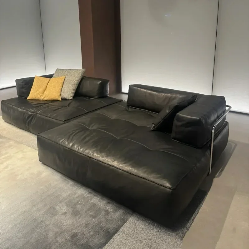 Design wabi-sabi wind bag square small apartment lazy module sofa