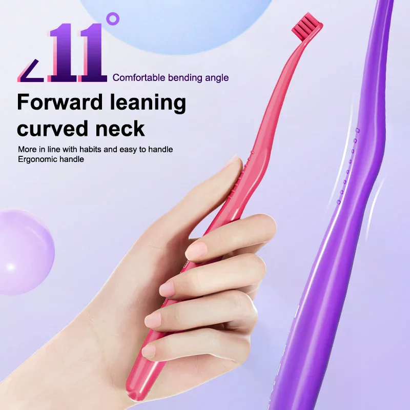 

1 шт. Зубная щетка с маленькой головкой и тонкими щетинками, компактная межзубная щетка для ухода за полостью рта