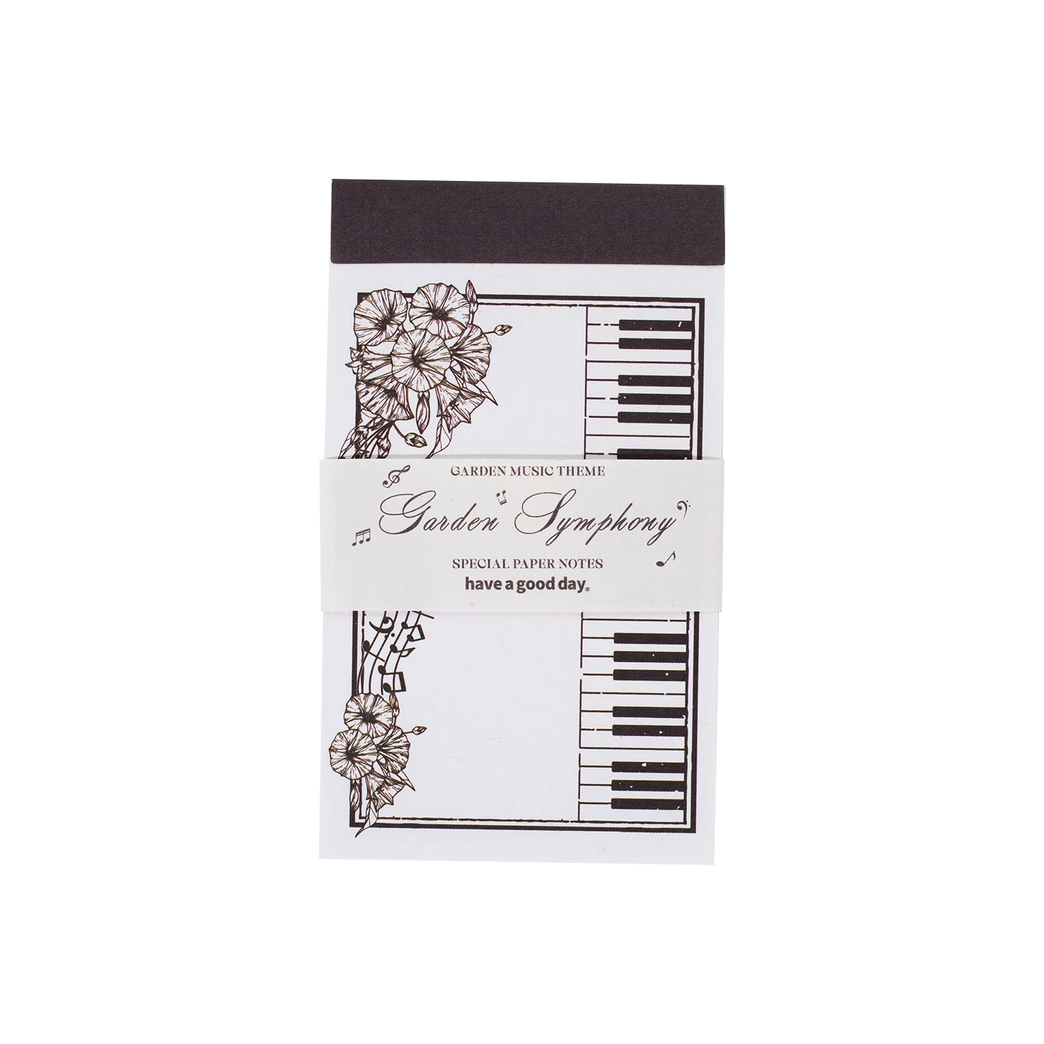 JIANWU Garden Symphony Series Vintage Flower Border Material Collage Memo Pad Creative DIY Journal Stationery